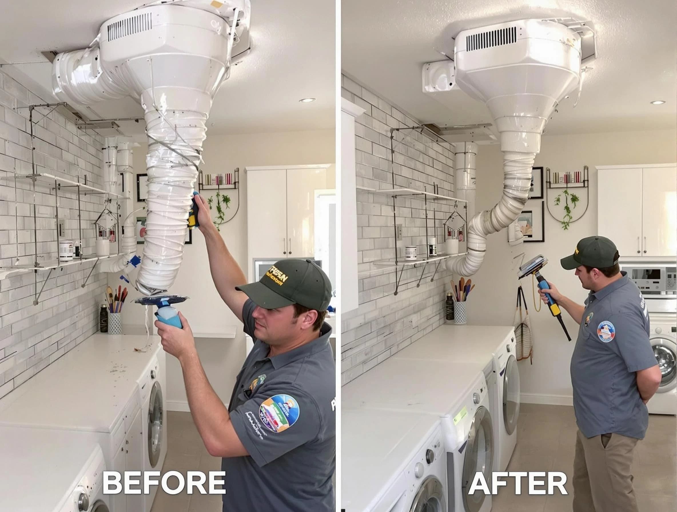 Professional dryer exhaust vent cleaning by Piedmont Dryer Vent Cleaning in Piedmont