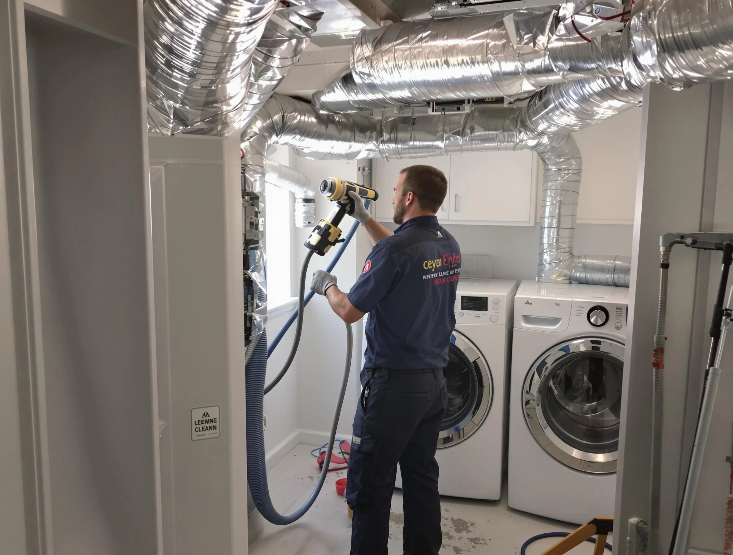 Piedmont Dryer Vent Cleaning specialist using advanced equipment for thorough duct cleaning in Piedmont