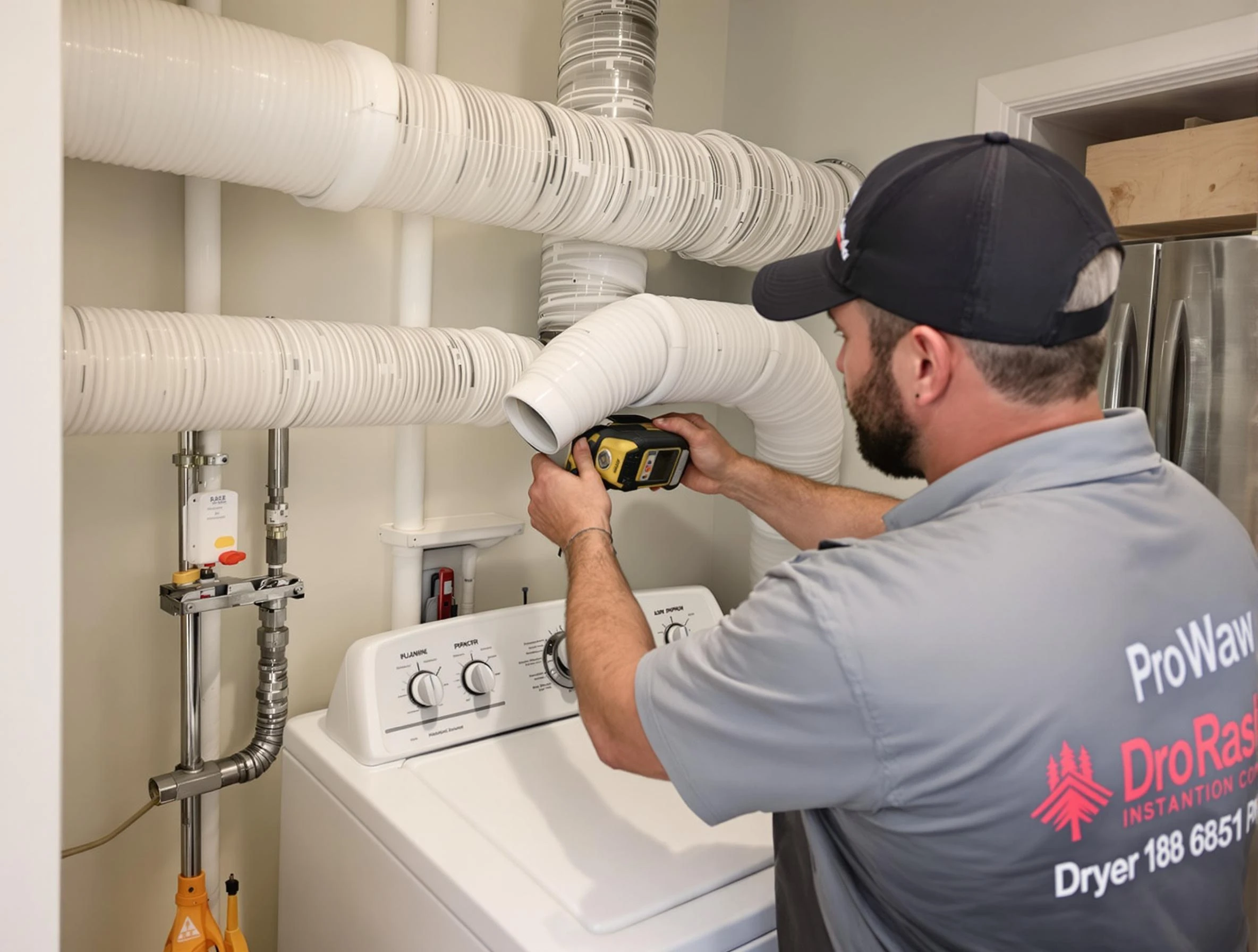 Professional dryer vent hose installation by Piedmont Dryer Vent Cleaning in Piedmont