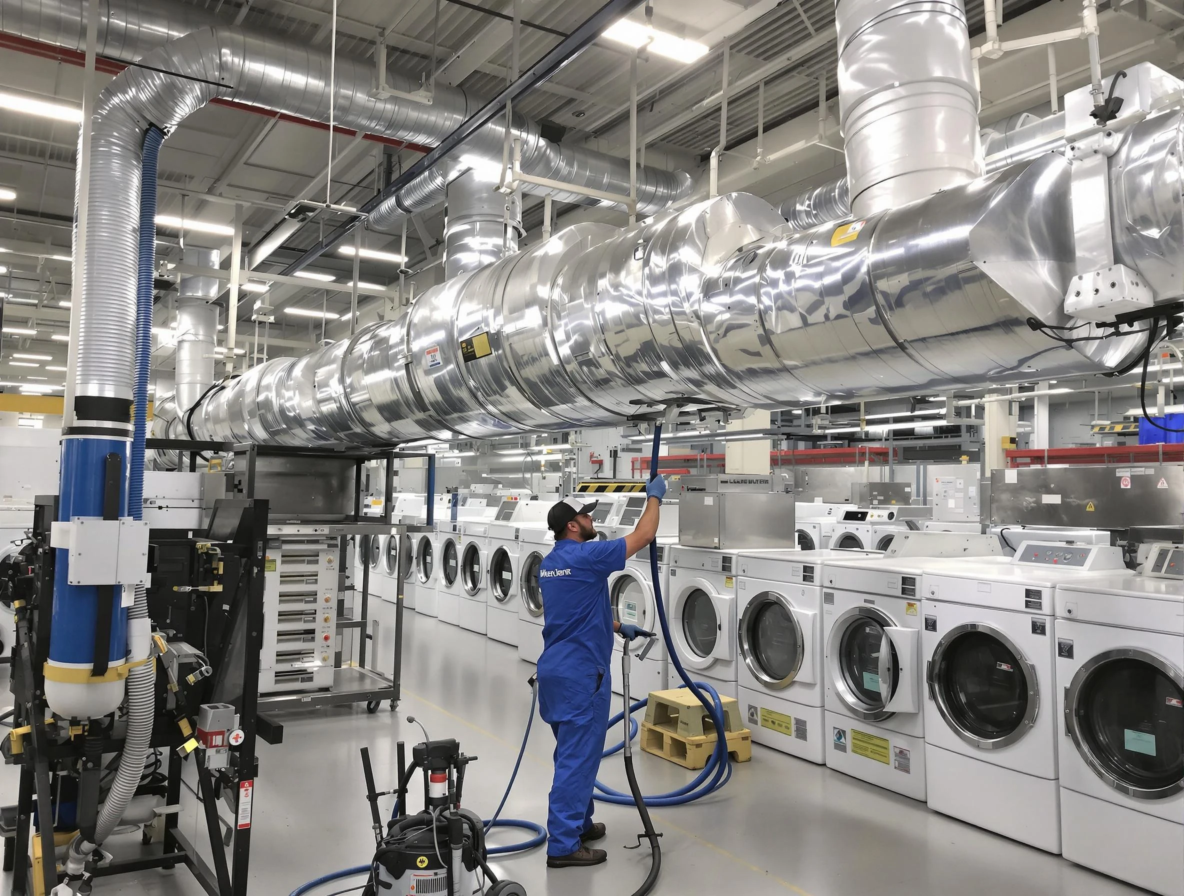 Piedmont Dryer Vent Cleaning team performing heavy-duty industrial dryer vent cleaning in Piedmont